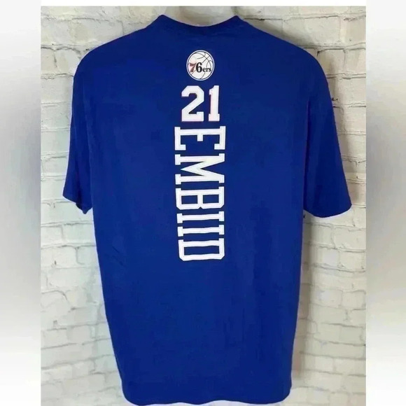NEW Fanatics Men’s Philadelphia 76ers Joel Embiid #21 Jersey T Shirt Size L NBA - Picture 5 of 15